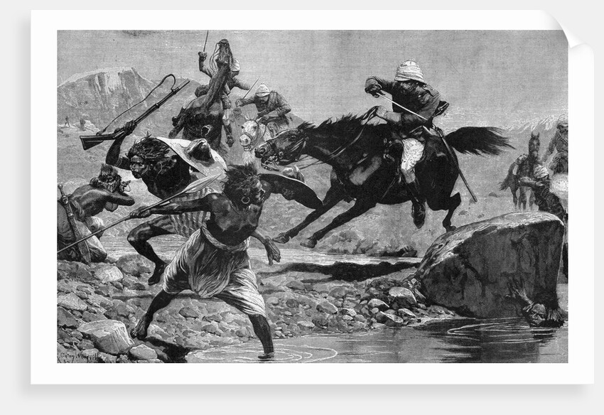 Illustration; British Fighting Sudanese by Anonymous