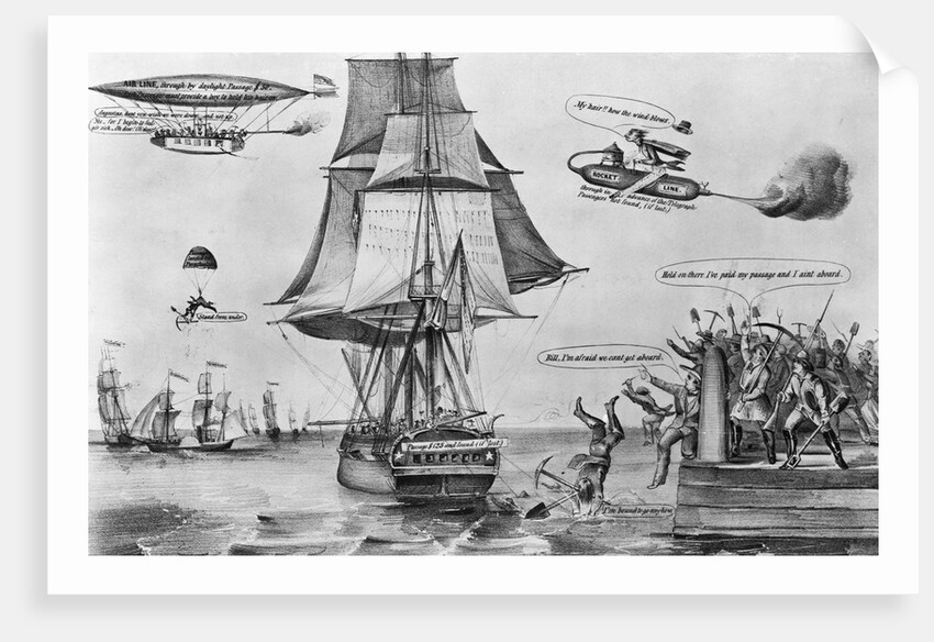 The Way They Go To California Lithograph by Currier & Ives