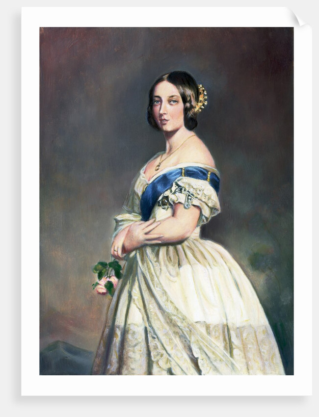 Young Queen Victoria W/Rose In Hand by Anonymous