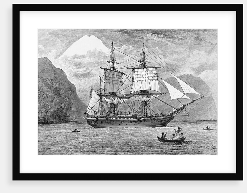 HMS Beagle in Straits of Magellan by Anonymous