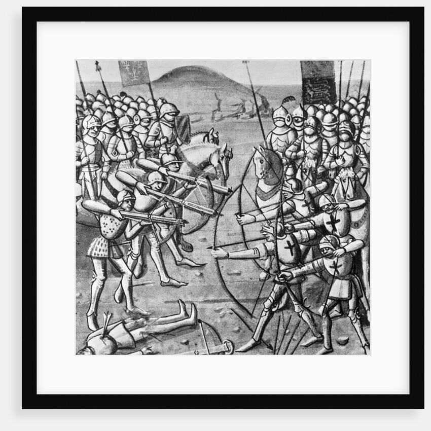 Medieval Illustration of the Battle of Crecy by Anonymous