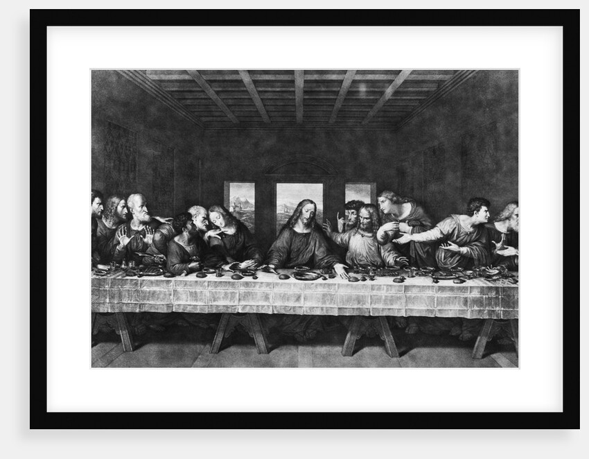 Engraving Of Last Supper By Da Vinci by Anonymous