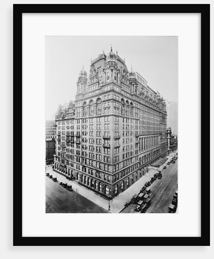 View Of Old Waldorf Hotel In New York by Anonymous