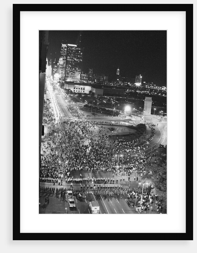 Overhead Protest @Dem Convention @Night by Anonymous