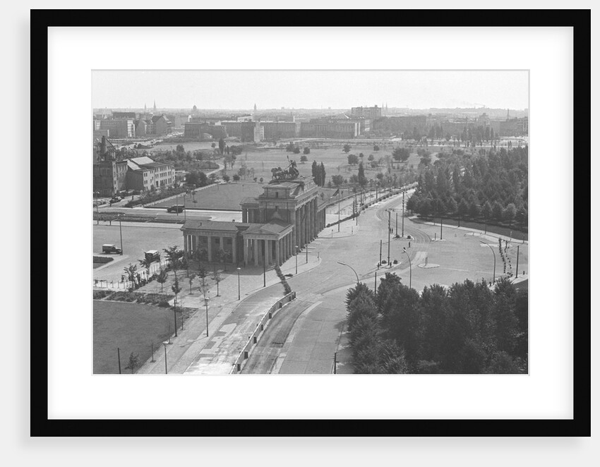 Rooftop View Of Brandenburg Gate & Wall by Anonymous