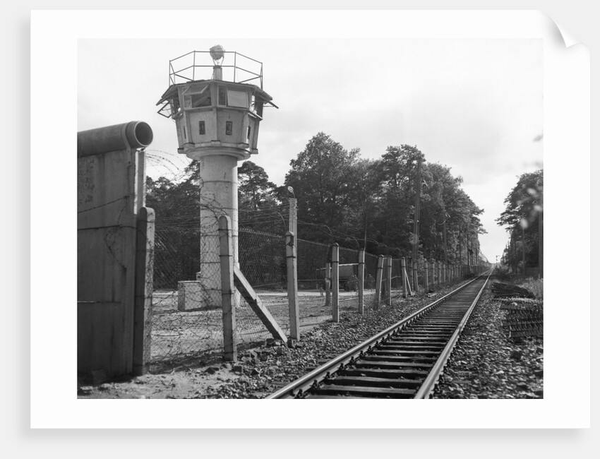 View Of East German Guard Tower & Rr by Anonymous