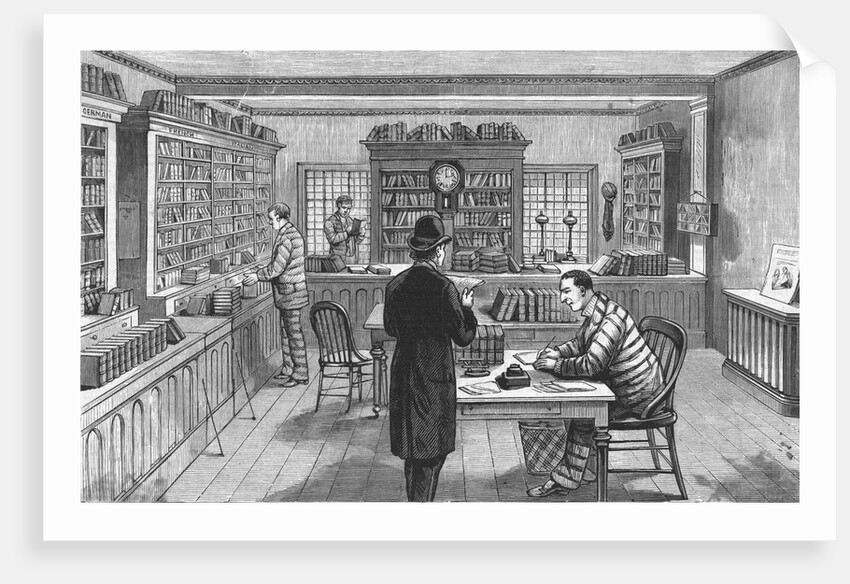 Warden & Convicts in Sing Sing Library by Anonymous