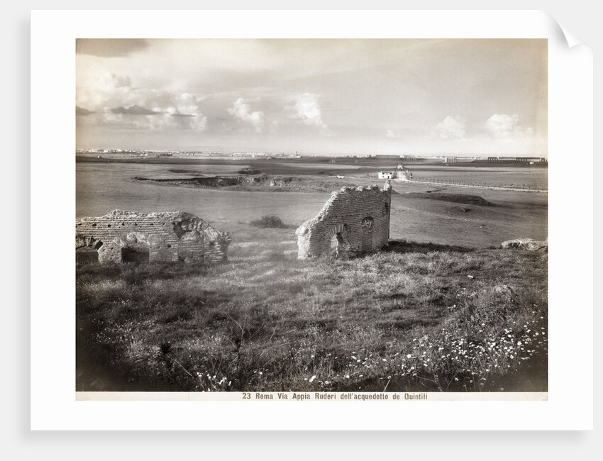 General View Roman Ruins in Countryside by Anonymous
