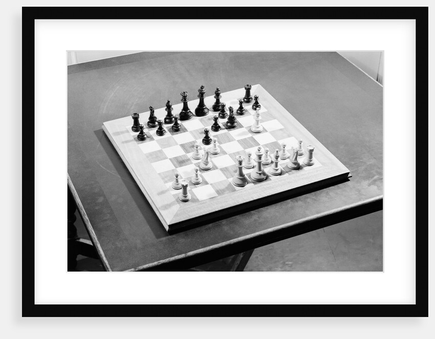 Chess Board with Moved Pieces by Anonymous