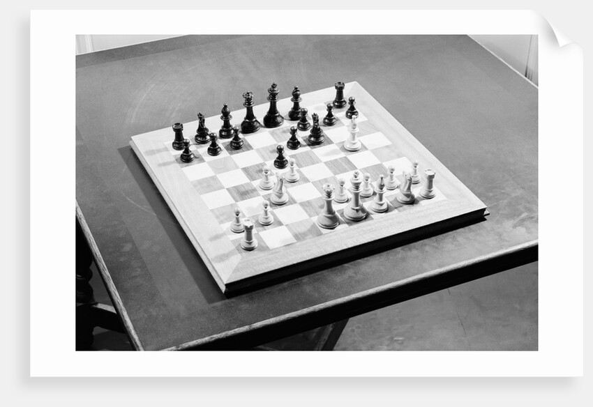 Chess Board with Moved Pieces by Anonymous