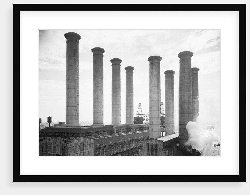 Smoke Stacks Of Edison Power Plant by Anonymous