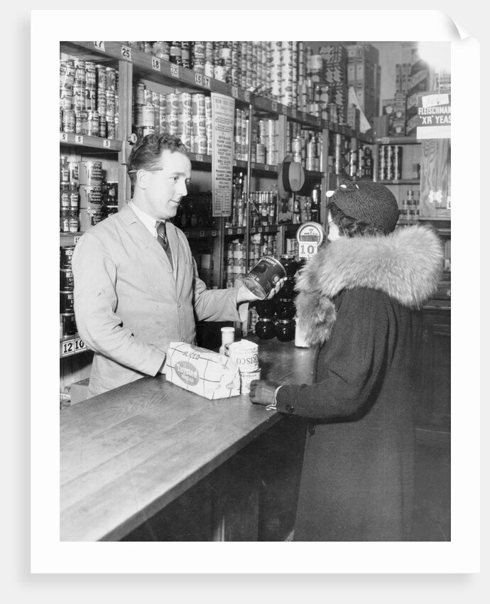 Woman and Grocer by Anonymous