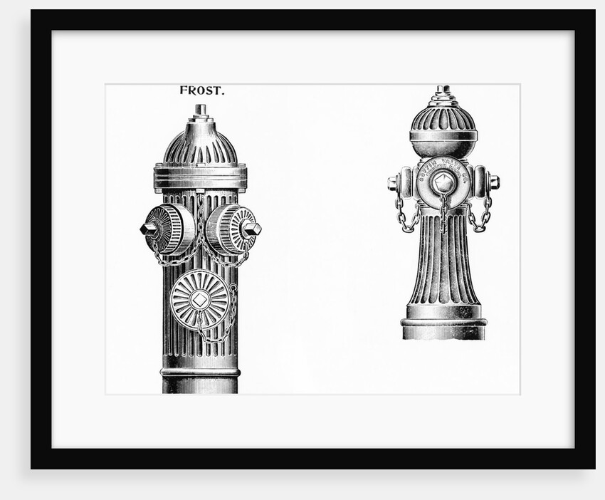 Woodcut Of Fire Hydrant by Anonymous