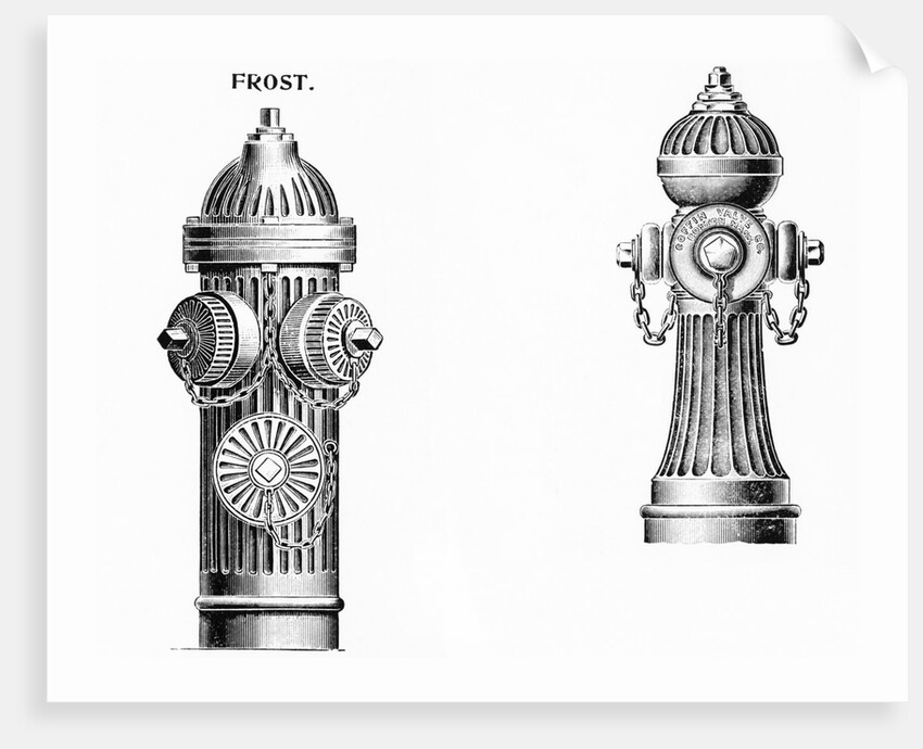 Woodcut Of Fire Hydrant by Anonymous