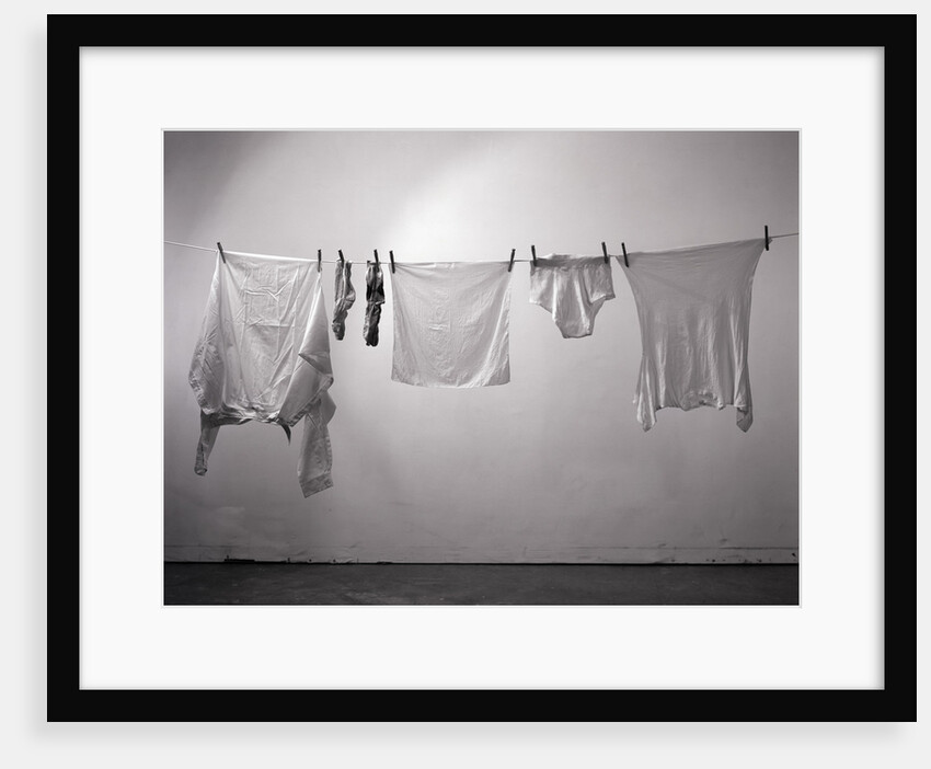 Clothes/Socks/Underwear On Clothesline by Anonymous