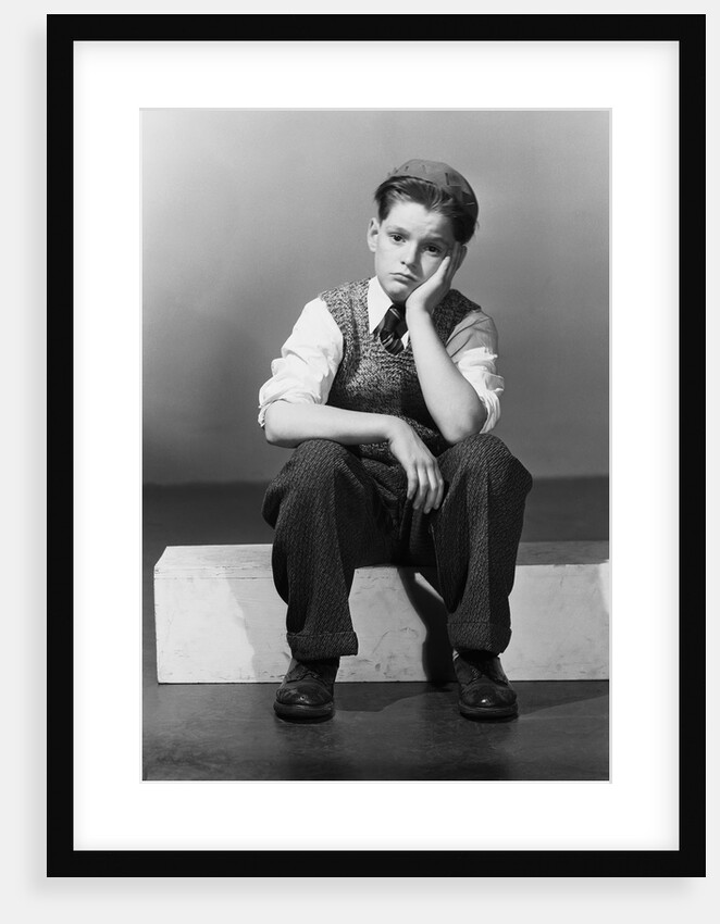 Boy in Dejected Pose by Anonymous