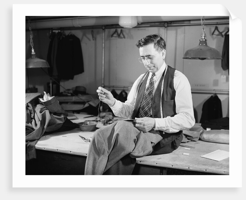 Tailor Sewing a Jacket by Anonymous