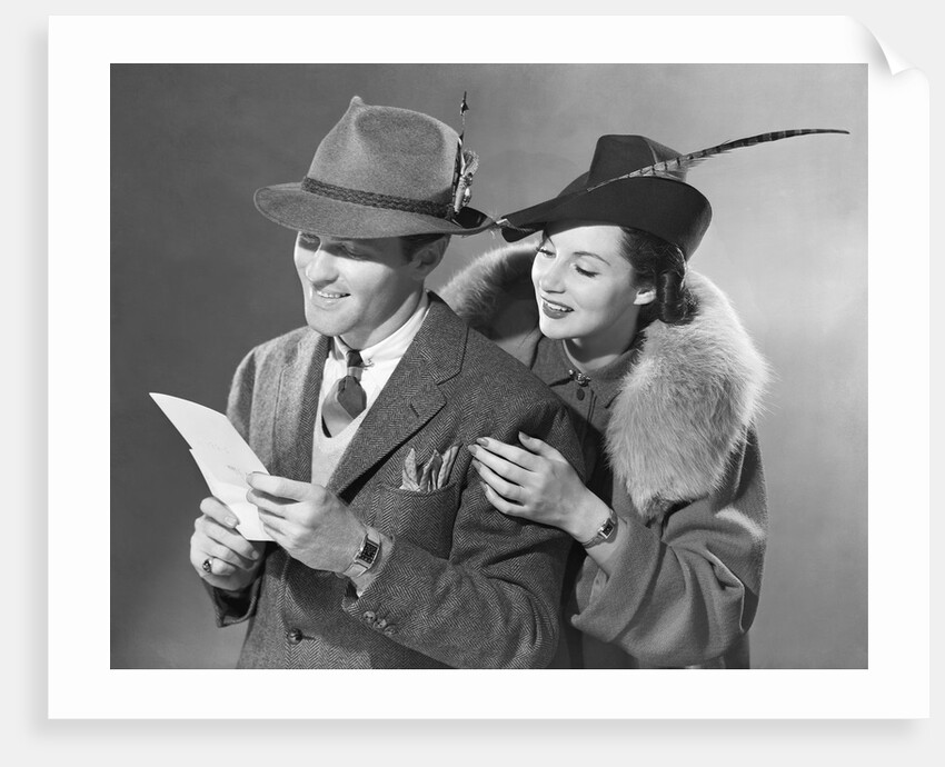 Couple Reading Letter by Anonymous