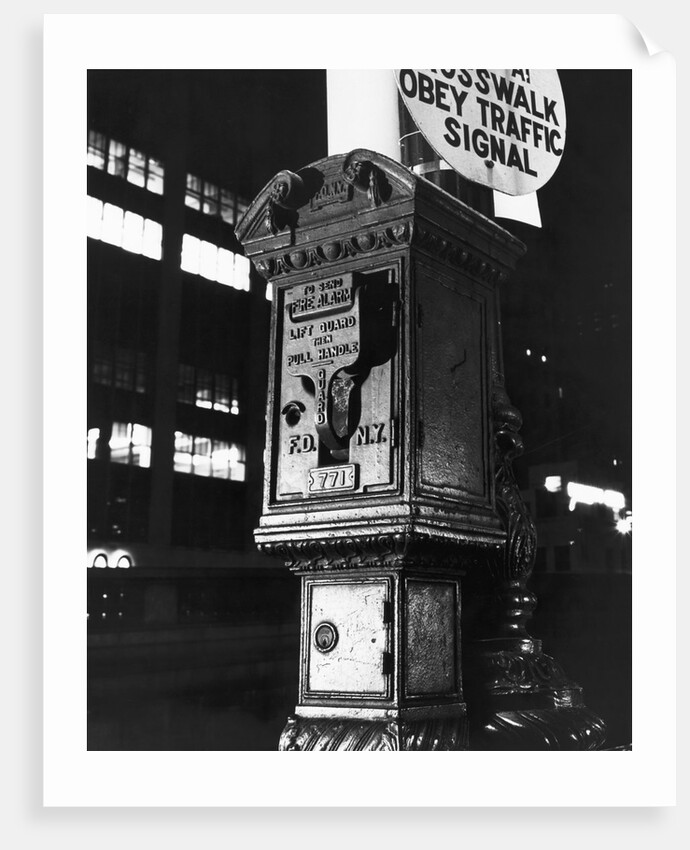 Fire Alarm On Street Corner by Anonymous