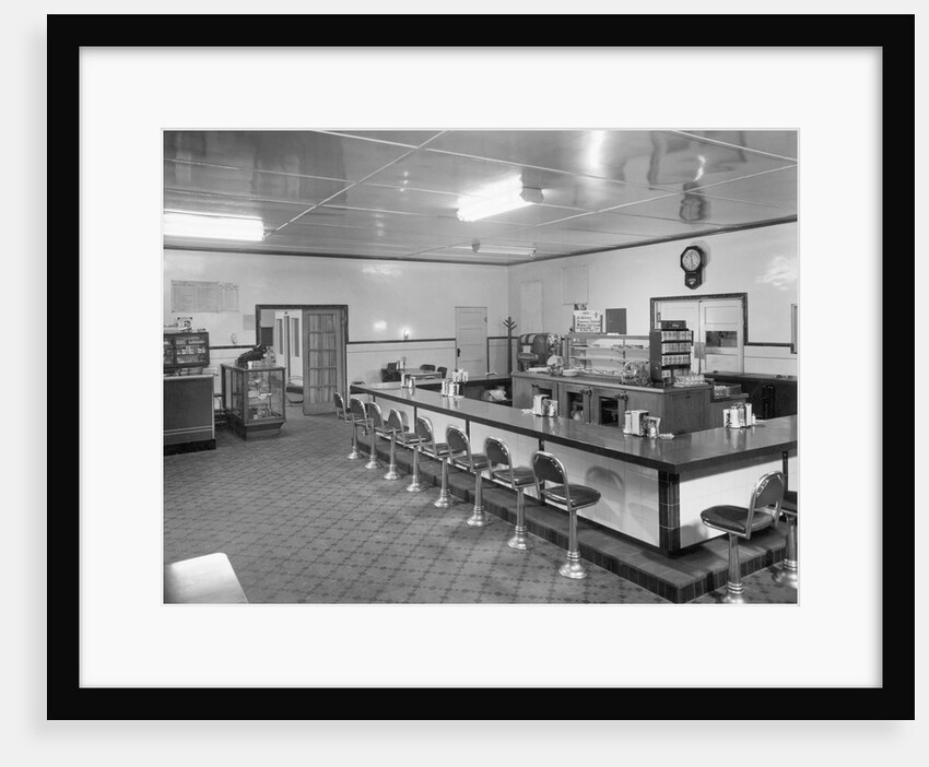 Interior Of An Empty Diner by Anonymous
