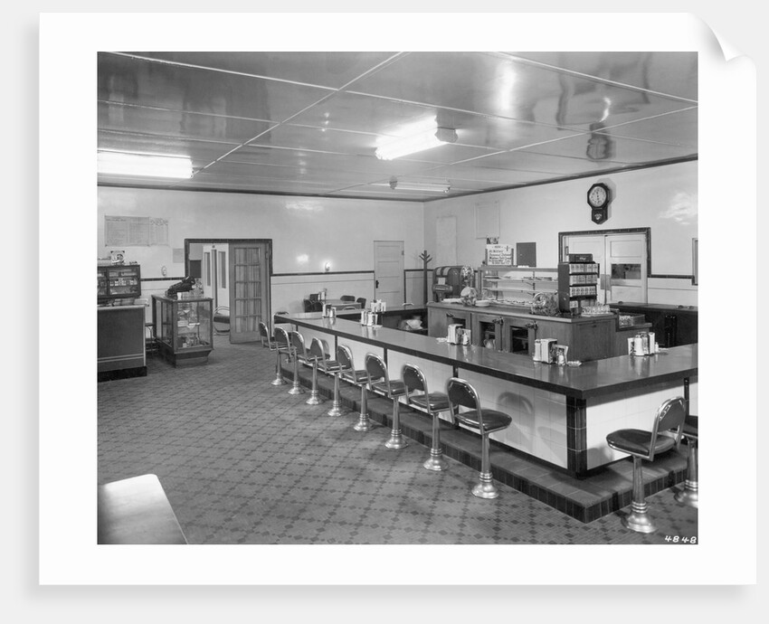 Interior Of An Empty Diner by Anonymous