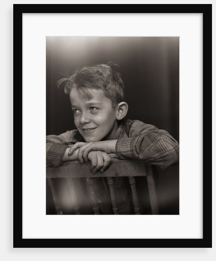 Boy with Green Hair and Eyes by Anonymous