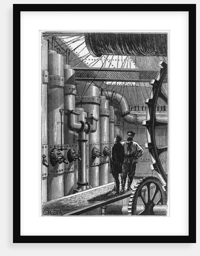 Illustration of the Engine Room of the Nautilus by Anonymous