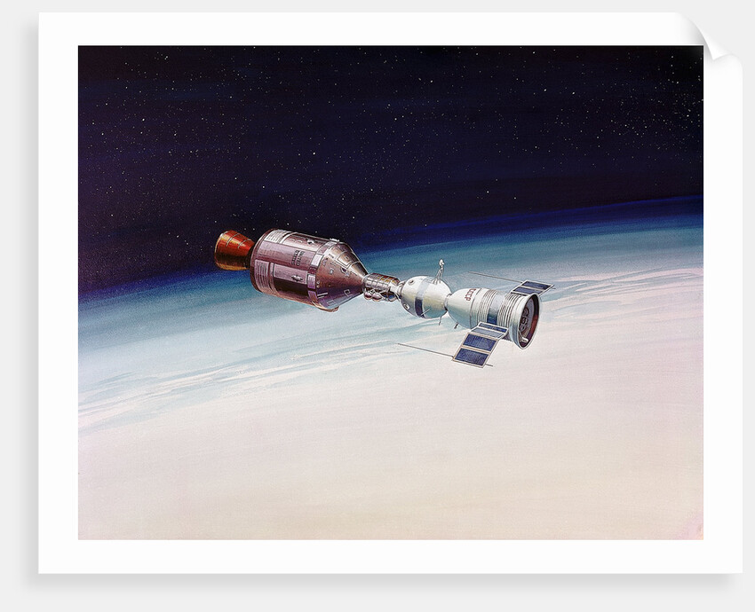 Artist's Concept of Joint Appolo-Soyuz by Anonymous