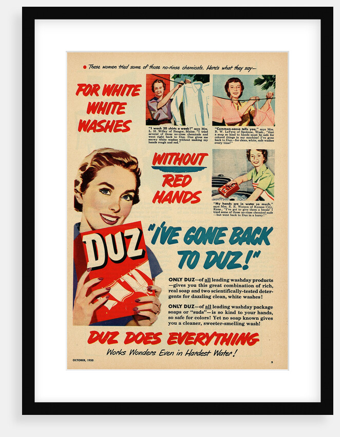 Duz Laundry Detergent Advertisement by Anonymous