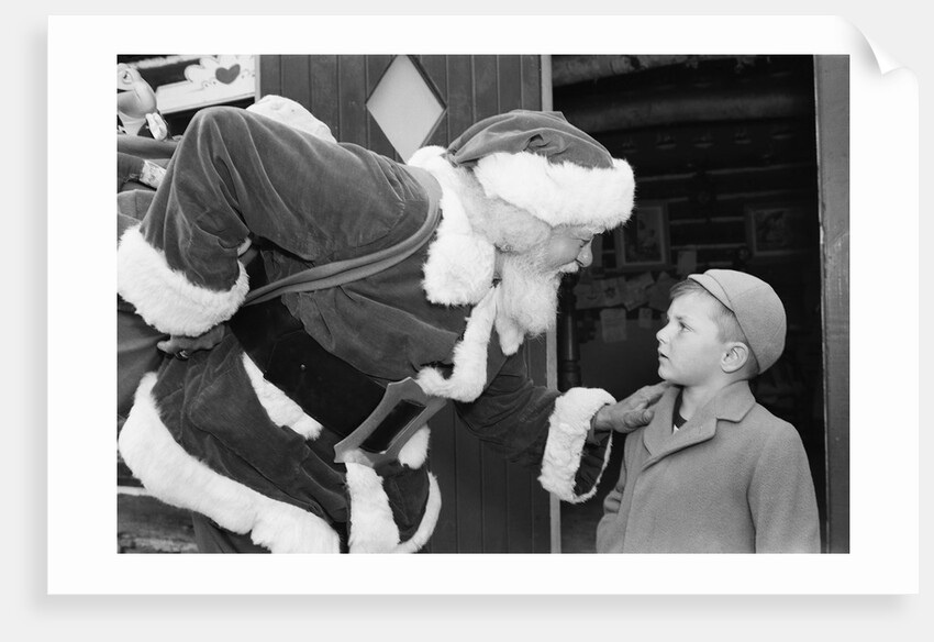 Santa Claus and Young Boy by Anonymous