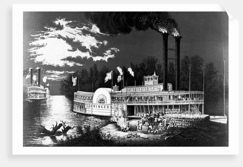 Wooding Up on the Mississippi by Anonymous