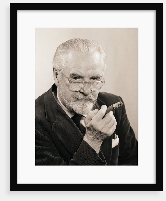 Bearded Man Holding a Cigar by Anonymous