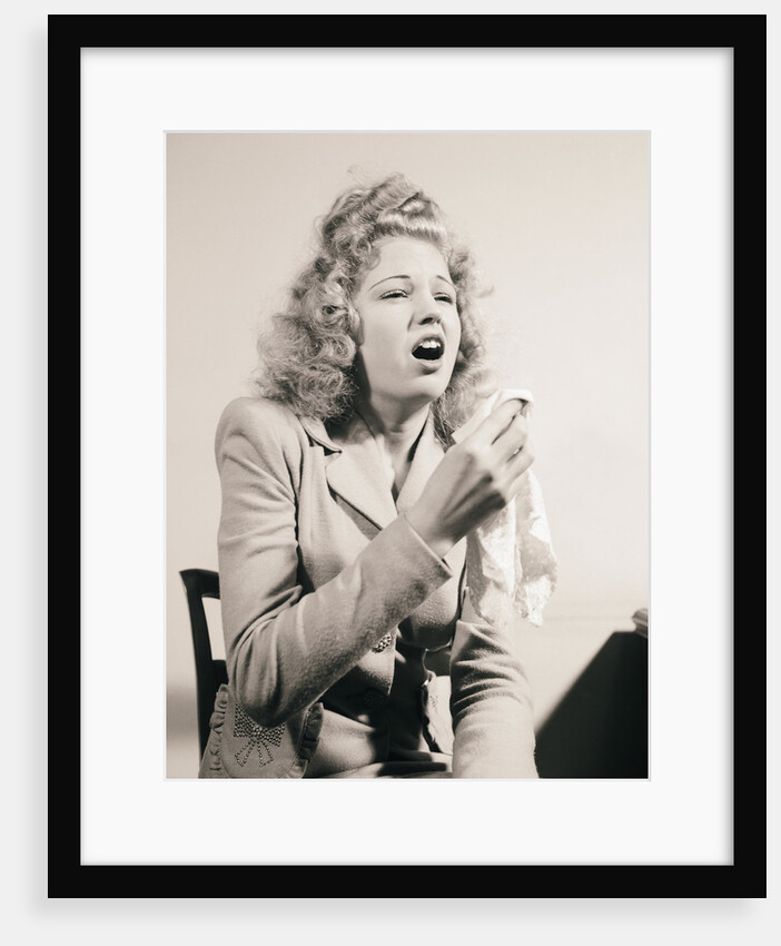 Glamour Girl About to Sneeze by Anonymous