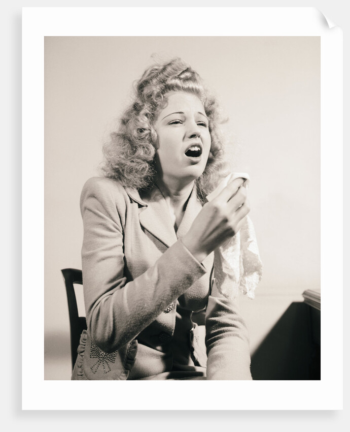 Glamour Girl About to Sneeze by Anonymous