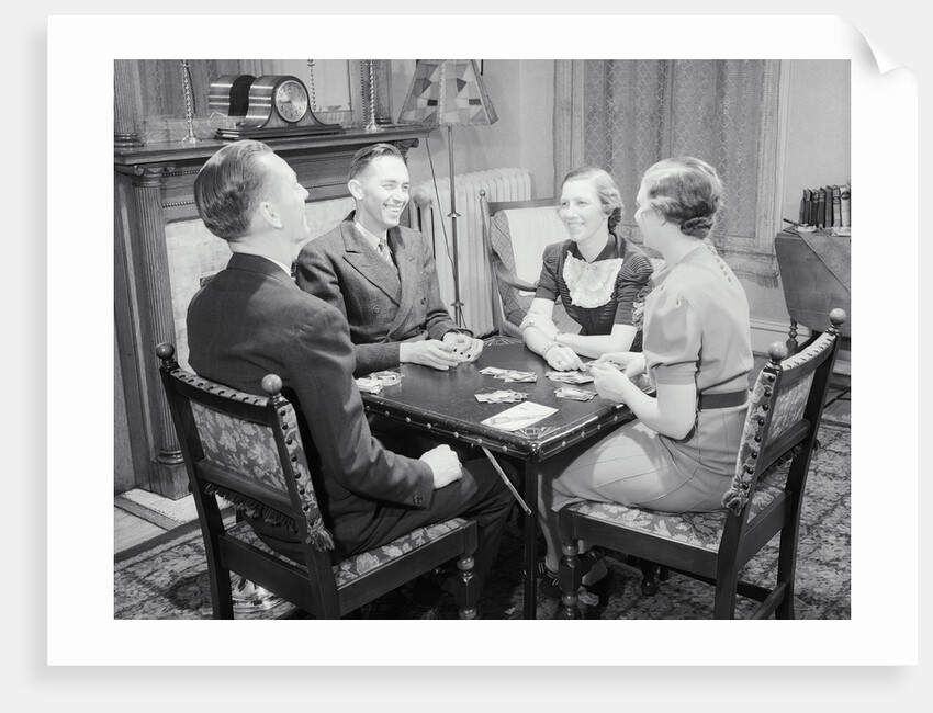 Table of Bridge Players by Anonymous
