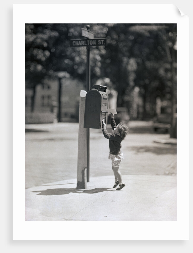Child Reaching into Mailbox by Anonymous