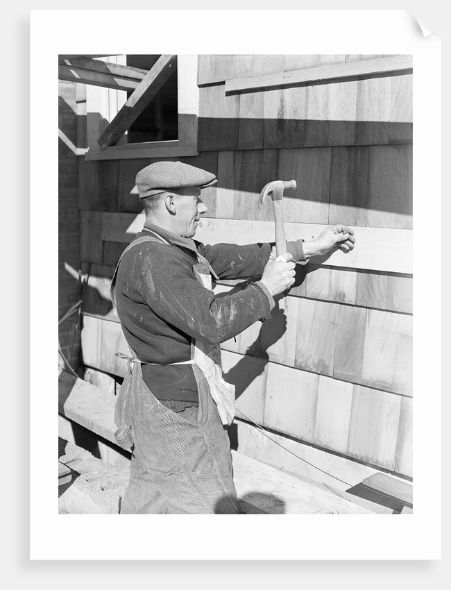 Carpenter Hammering by Anonymous