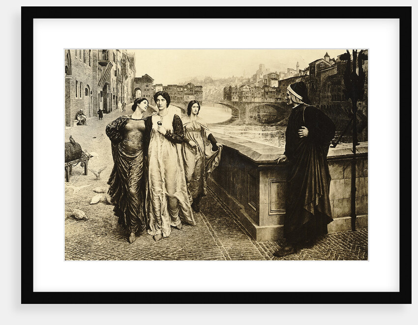 Dante & Beatrice Meet Along The Arno by Anonymous