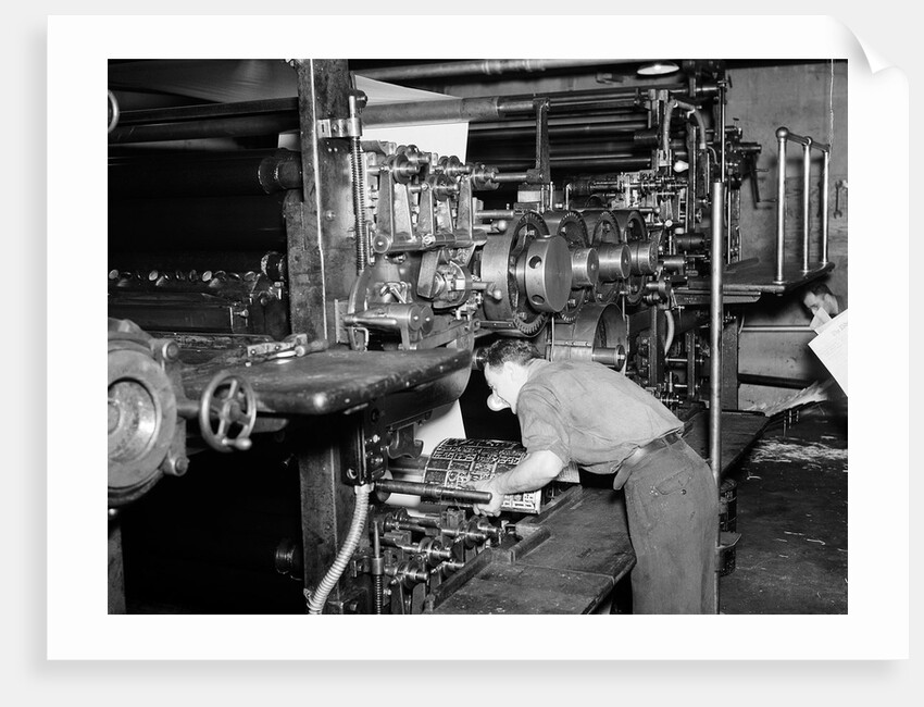 Attaching Plates to Printing Machine by Anonymous