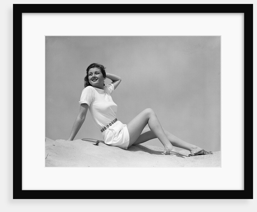Woman in White Shirt and Shorts by Anonymous