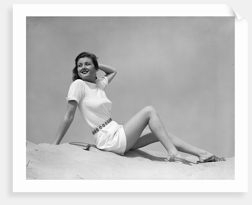 Woman in White Shirt and Shorts by Anonymous
