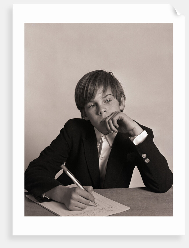 Schoolboy Writing by Anonymous