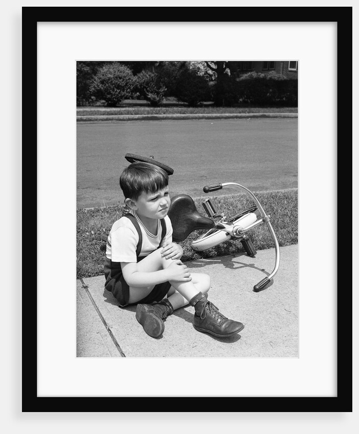 Boy Who Has Fallen Off Bicycle by Anonymous