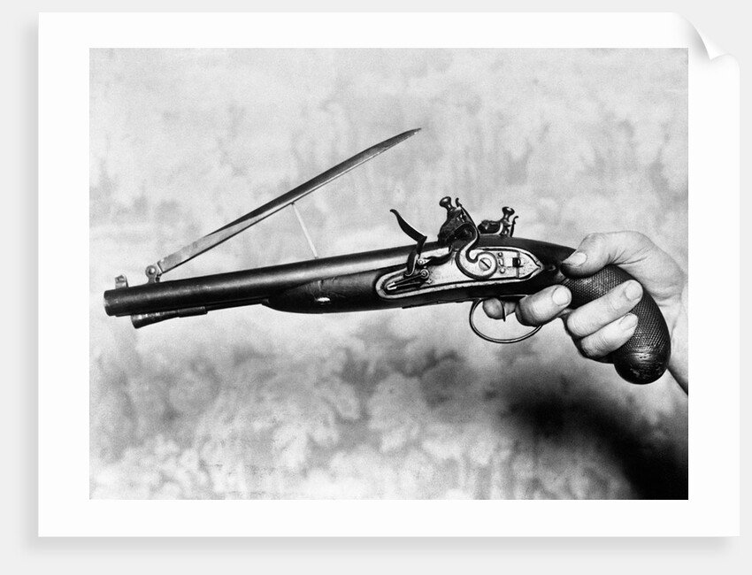 Horse Pistol with Pop-Out Bayonet by Anonymous