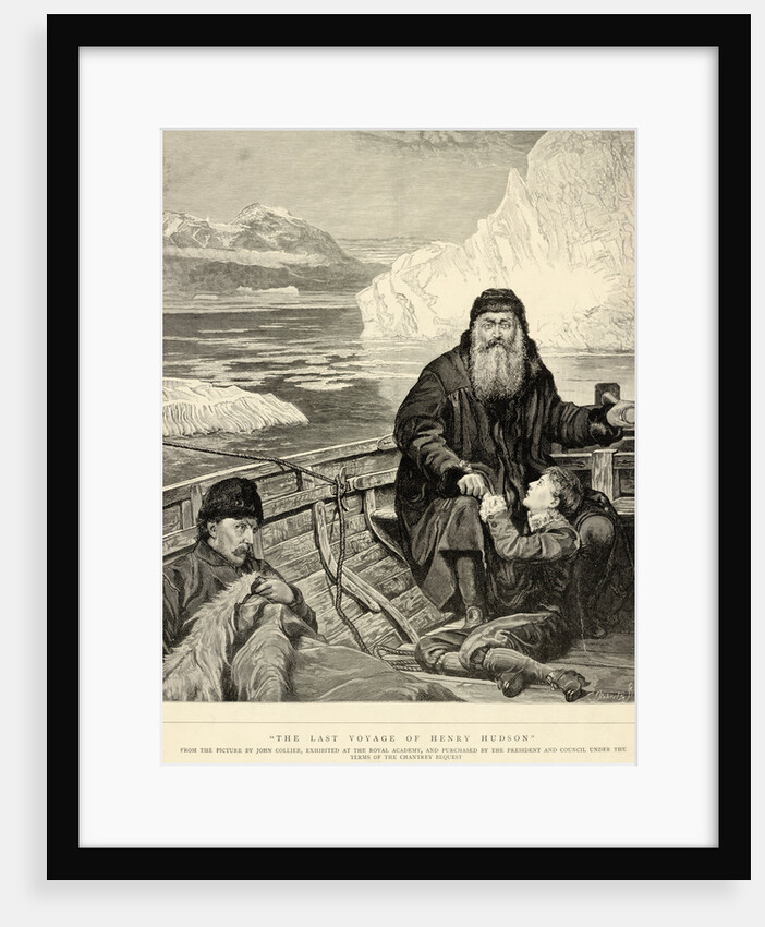 Engraving After The Last Voyage of Henry Hudson by John Collier