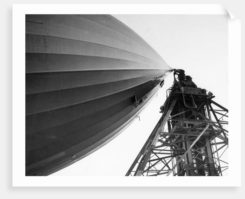 Hindenburg Attached To A Mooring Mast by Anonymous