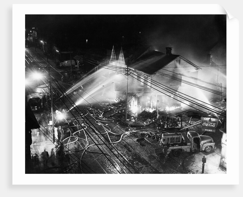 Pittsburgh Firemen in Action by Anonymous