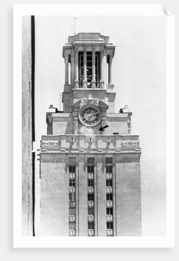 Clock Tower with Smoke from Sniper by Anonymous