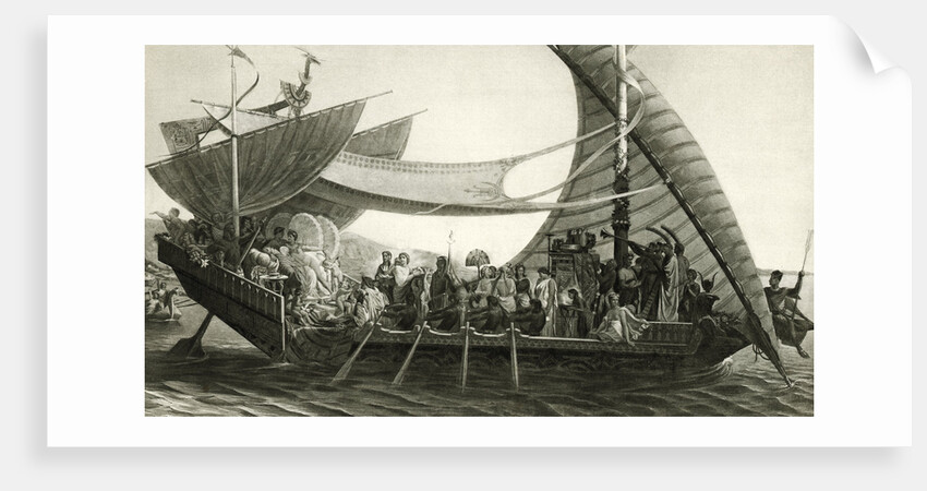 Cleopatras Barge On Nile/Illustration by Anonymous