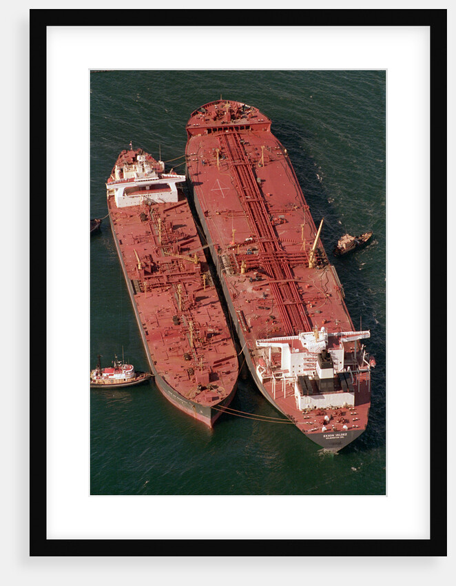 Tanker Pumps Oil from Exxon Valdez by Anonymous